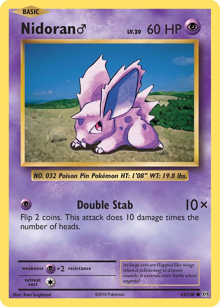 Nidoran M 43/108 (XY - Evolutions)  | Good Games Adelaide SA