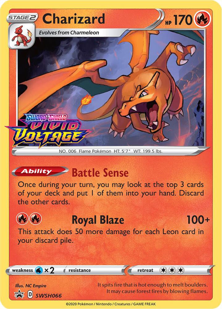 Charizard Prerelease SWSH066 (SWSH: Sword & Shield Promo Cards)  - Holofoil | Good Games Adelaide SA