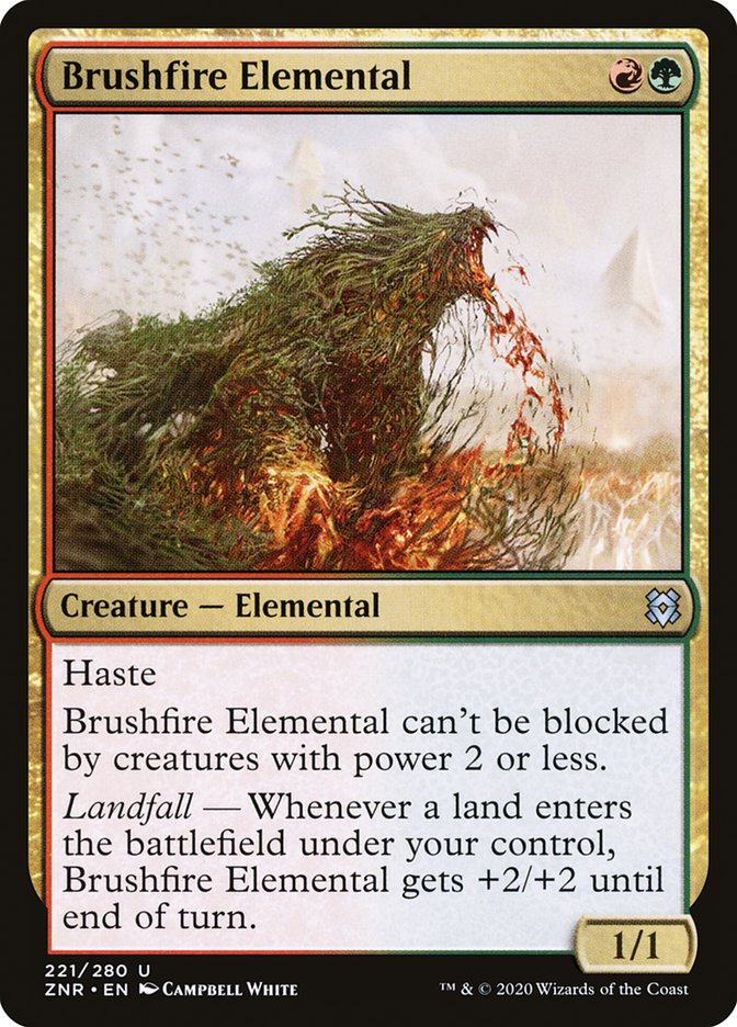 Brushfire Elemental 221/280 (Zendikar Rising)  | Good Games Adelaide SA