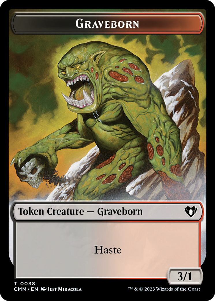 Spirit (0010) // Graveborn Double-Sided Token [Commander Masters Tokens] | Good Games Adelaide SA