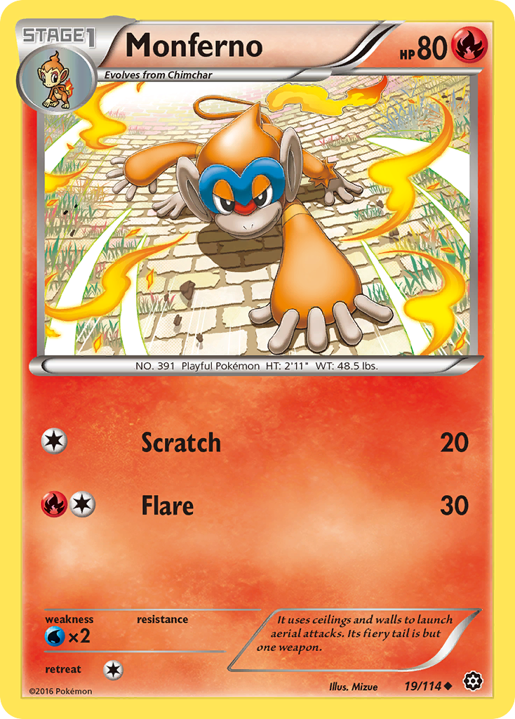 Monferno (19/114) [XY: Steam Siege] | Good Games Adelaide SA