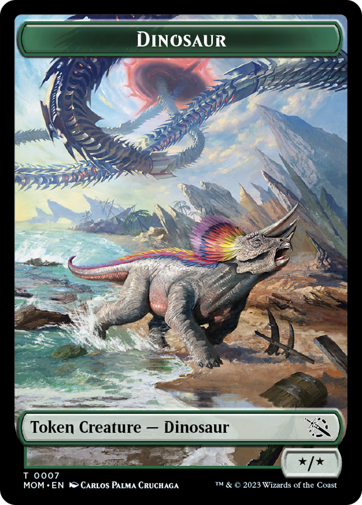 Treasure (21) // Dinosaur Double-Sided Token [March of the Machine Tokens] | Good Games Adelaide SA