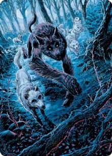 Untamed Pup Art Card 77 (Art Series: Innistrad: Midnight Hunt)  | Good Games Adelaide SA