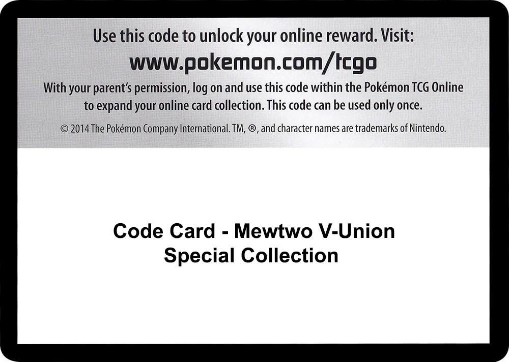 Code Card Mewtwo V UNION Special Collection  (SWSH07: Evolving Skies)  | Good Games Adelaide SA