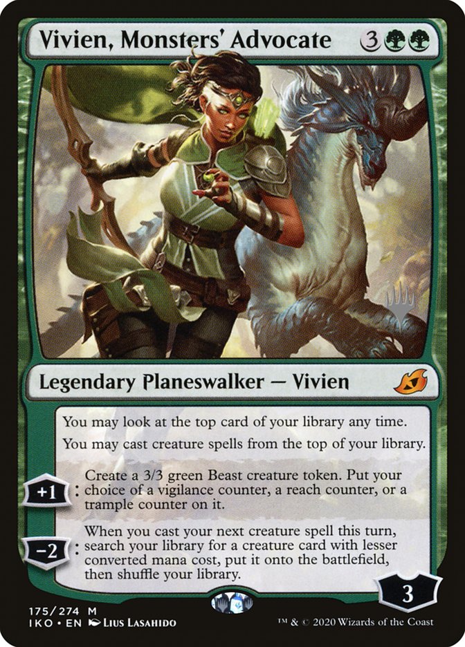 Vivien, Monsters' Advocate (Promo Pack) [Ikoria: Lair of Behemoths Promos] | Good Games Adelaide SA