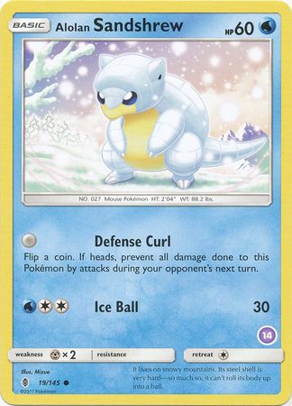 Alolan Sandshrew (19/145) (Deck Exclusive #14) [Sun & Moon: Trainer Kit - Alolan Sandslash] | Good Games Adelaide SA