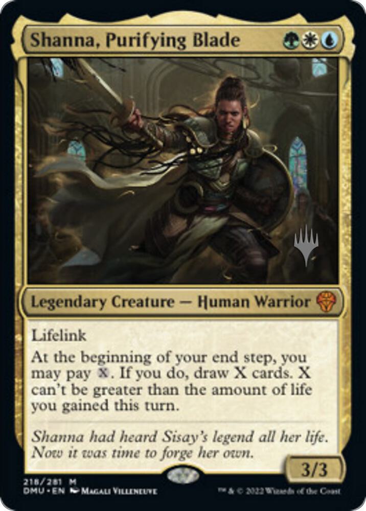 Shanna Purifying Blade 218 (Promo Pack: Dominaria United)  - Foil | Good Games Adelaide SA
