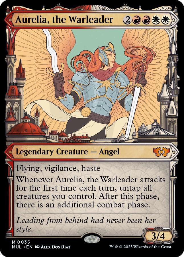 Aurelia, the Warleader 35 (March of the Machine: Multiverse Legends)  - Showcase Foil | Good Games Adelaide SA
