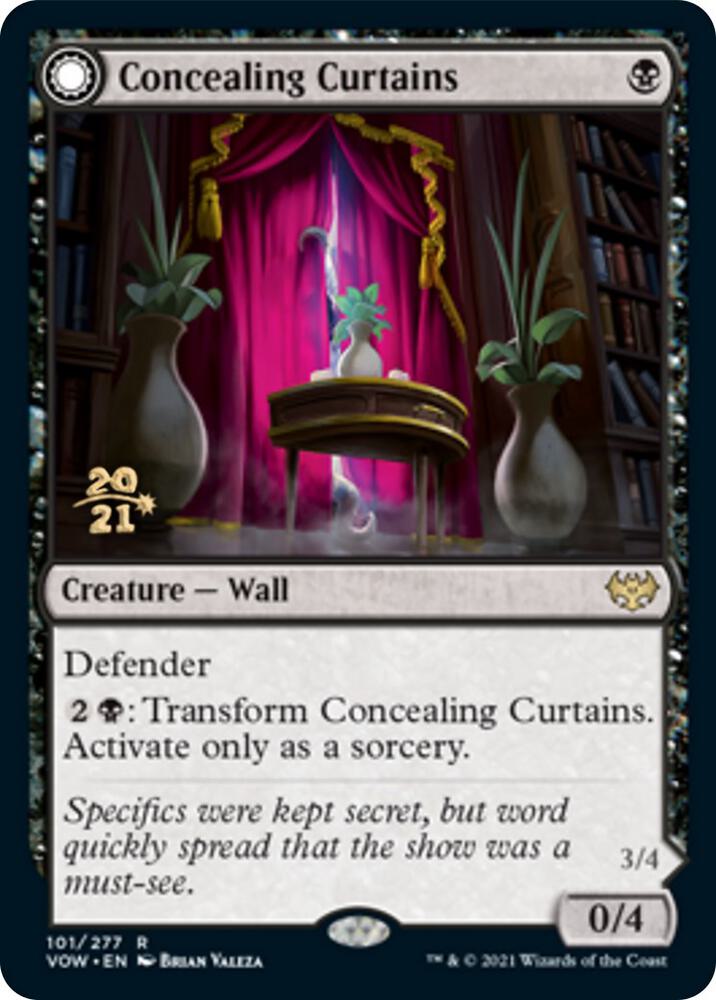 Concealing Curtains 101 (Prerelease Cards)  - Foil | Good Games Adelaide SA