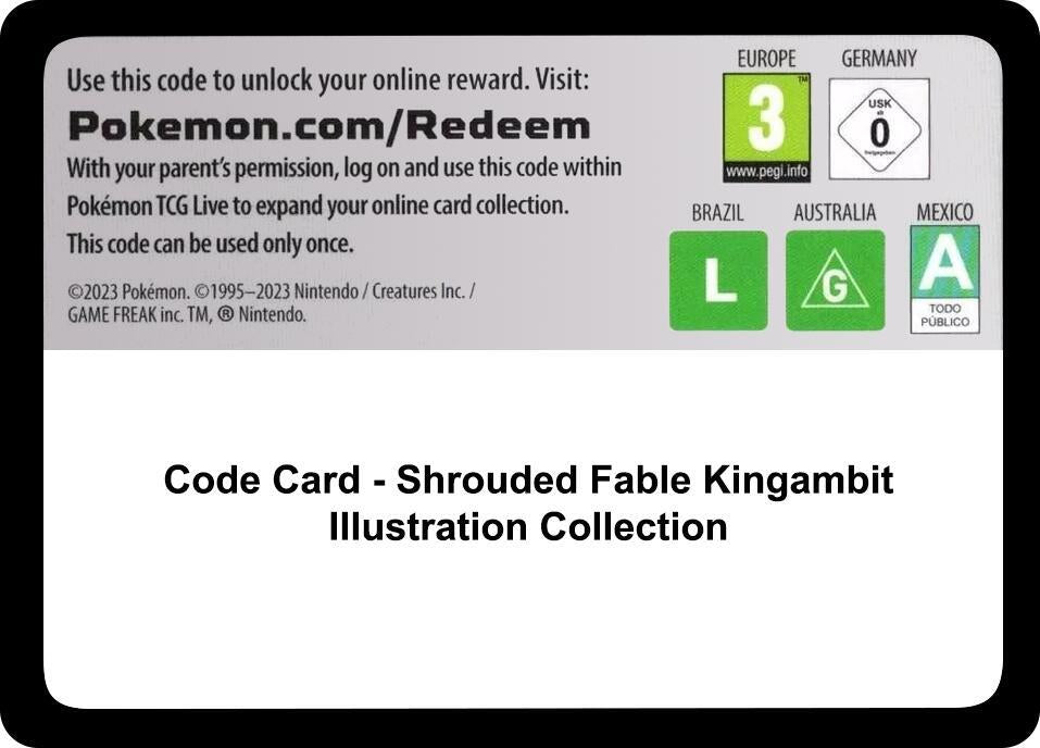 Code Card Shrouded Fable Kingambit Illustration Collection  (SV: Shrouded Fable)  | Good Games Adelaide SA