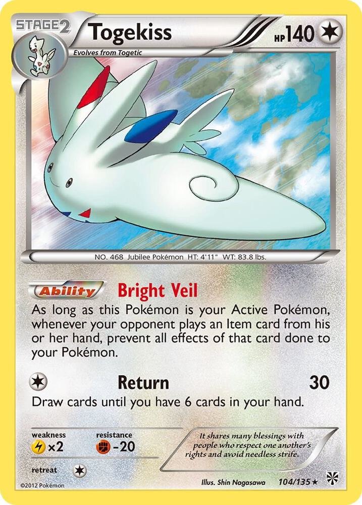 Togekiss 104/135 (Plasma Storm)  - Reverse Holofoil | Good Games Adelaide SA