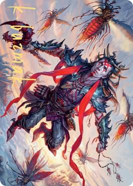 Scion of the Swarm Art Card Gold Stamped Signature 59 (Art Series: Zendikar Rising)  | Good Games Adelaide SA