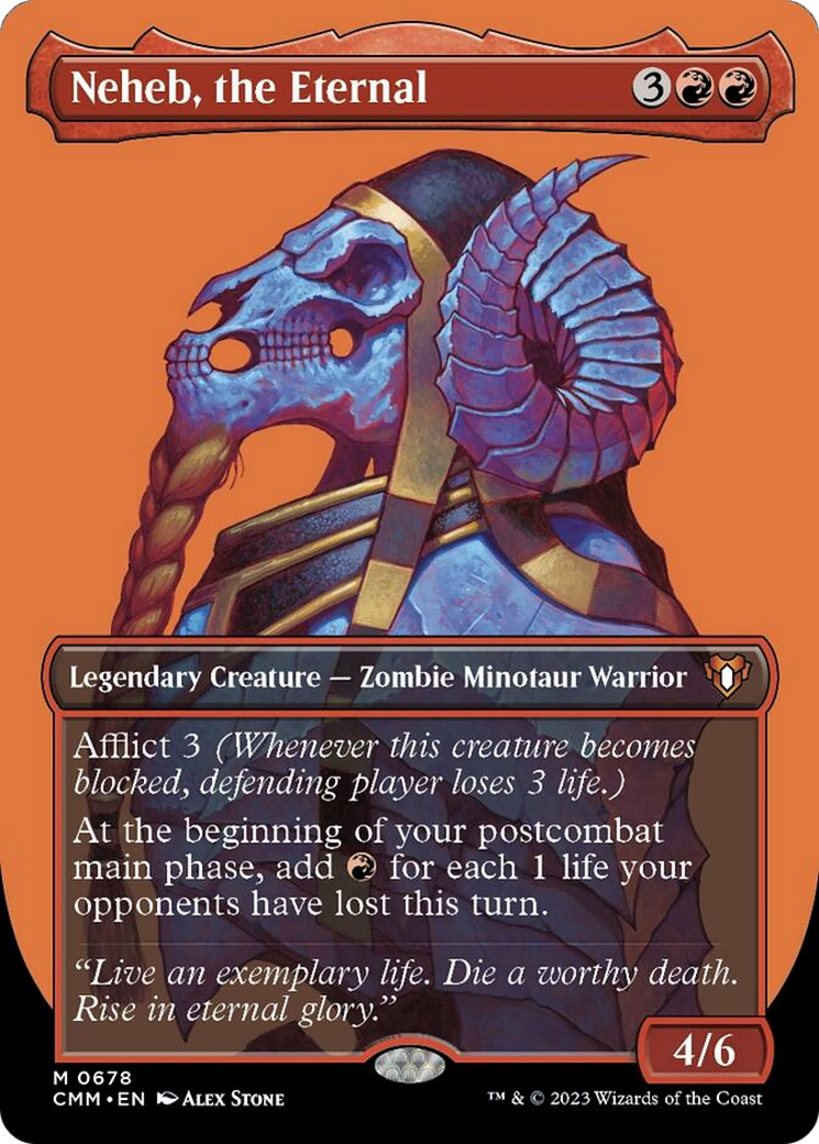 Neheb, the Eternal (Borderless Profile) [Commander Masters] | Good Games Adelaide SA