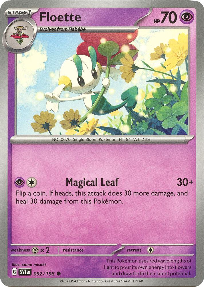 Floette 092/198 (SV01: Scarlet & Violet Base Set)  | Good Games Adelaide SA