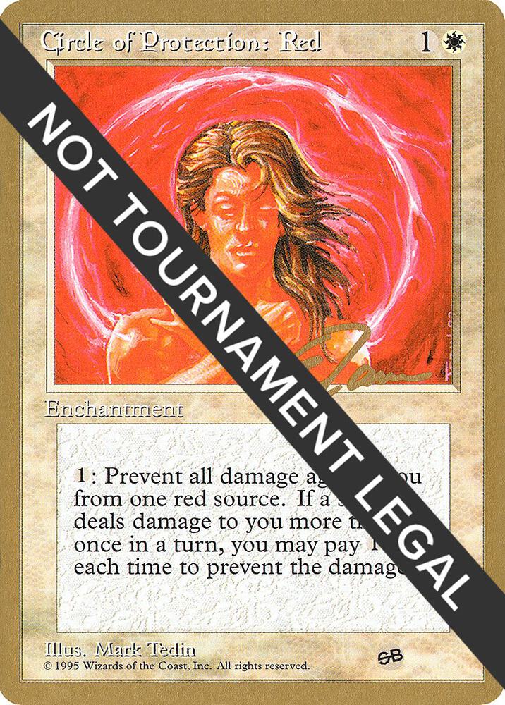 Circle of Protection Red 1996 Eric Tam 4ED SB et17sb/308 (World Championship Decks)  | Good Games Adelaide SA