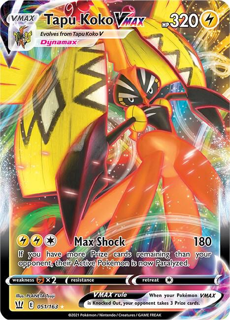 Tapu Koko VMAX 051/163 (SWSH05: Battle Styles)  - Holofoil | Good Games Adelaide SA