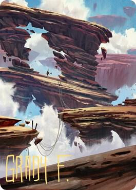 Boulderloft Pathway Art Card Gold Stamped Signature 22 (Art Series: Zendikar Rising)  | Good Games Adelaide SA