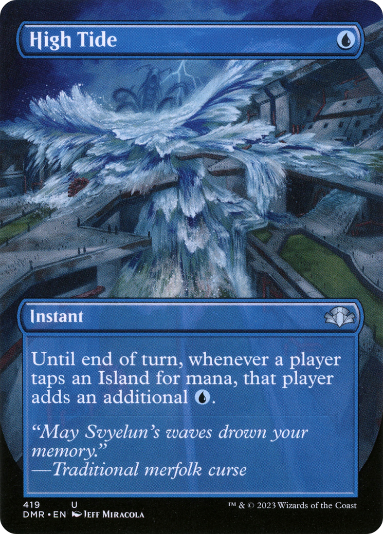 High Tide (Borderless Alternate Art) [Dominaria Remastered] | Good Games Adelaide SA