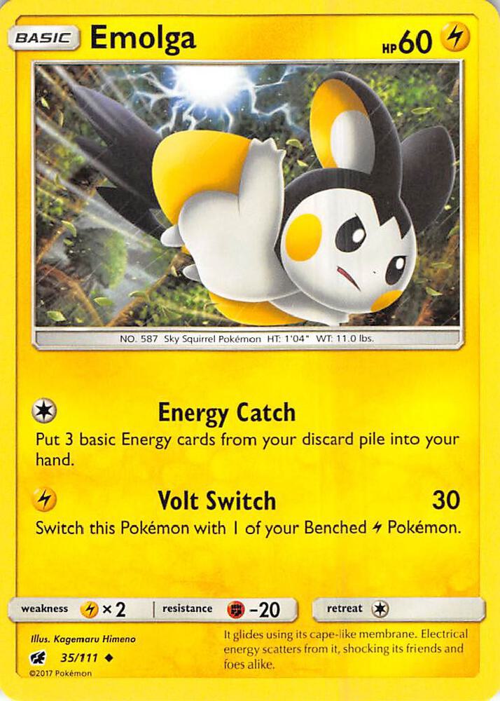 Emolga 35/111 (SM - Crimson Invasion)  | Good Games Adelaide SA
