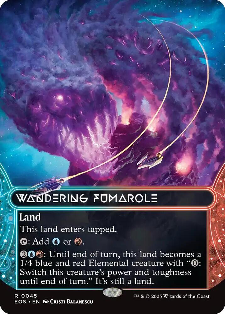 Wandering Fumarole  45/0 (Edge of Eternities: Stellar Sights)  - Borderless Foil | Good Games Adelaide SA