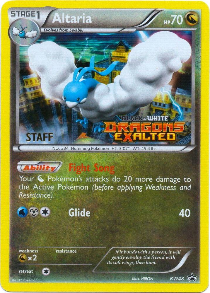 Altaria Prerelease Staff BW48 (Black and White Promos)  - Holofoil | Good Games Adelaide SA