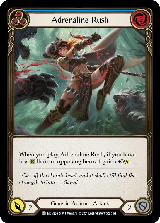 Adrenaline Rush (Blue) [MON265-RF] 1st Edition Rainbow Foil | Good Games Adelaide SA