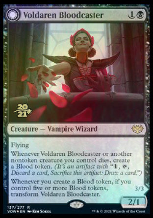 Voldaren Bloodcaster // Bloodbat Summoner [Innistrad: Crimson Vow Prerelease Promos] | Good Games Adelaide SA