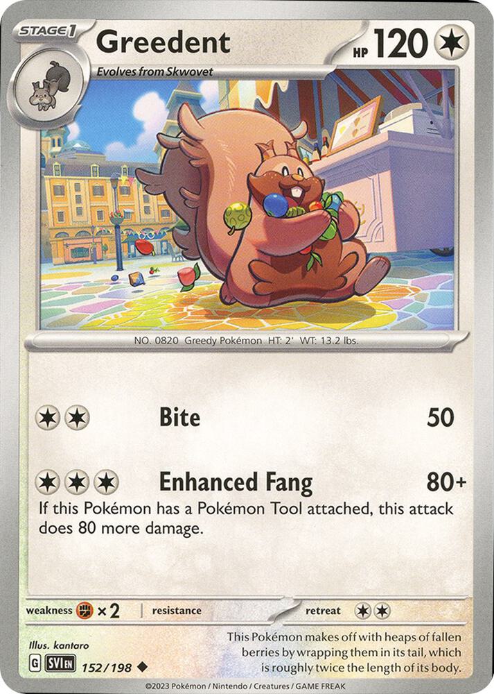 Greedent 152/198 (SV01: Scarlet & Violet Base Set)  | Good Games Adelaide SA