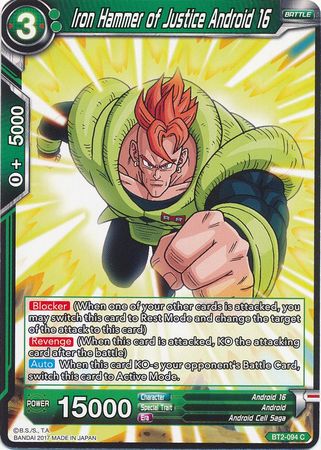 Iron Hammer of Justice Android 16 [BT2-094] | Good Games Adelaide SA
