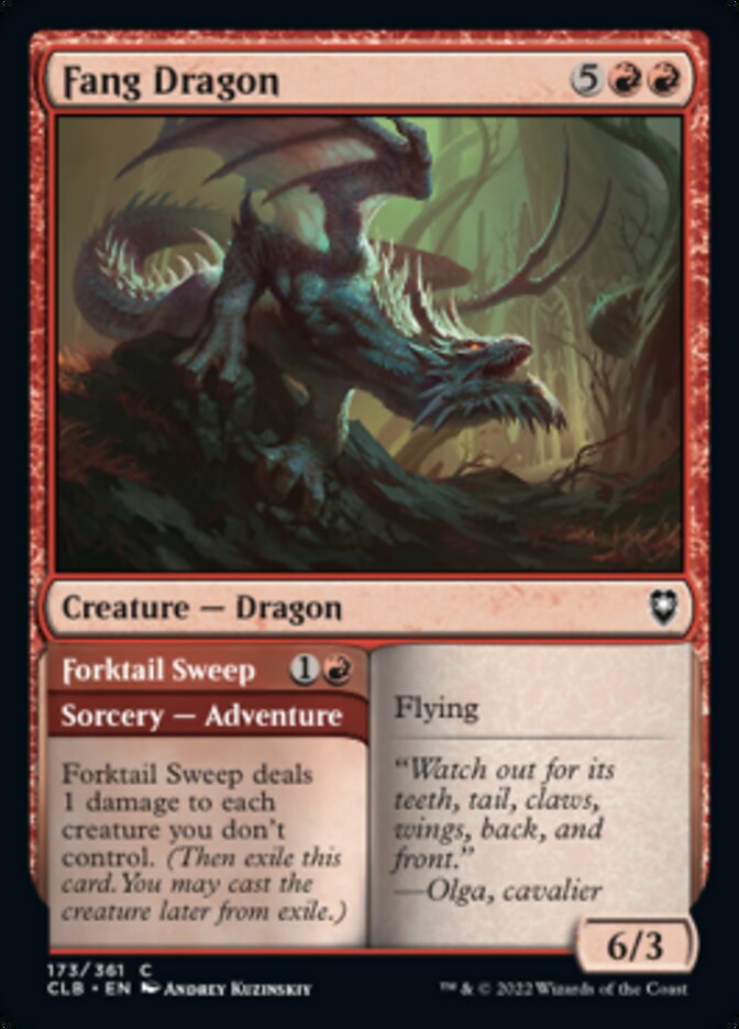 Fang Dragon // Forktail Sweep [Commander Legends: Battle for Baldur's Gate] | Good Games Adelaide SA