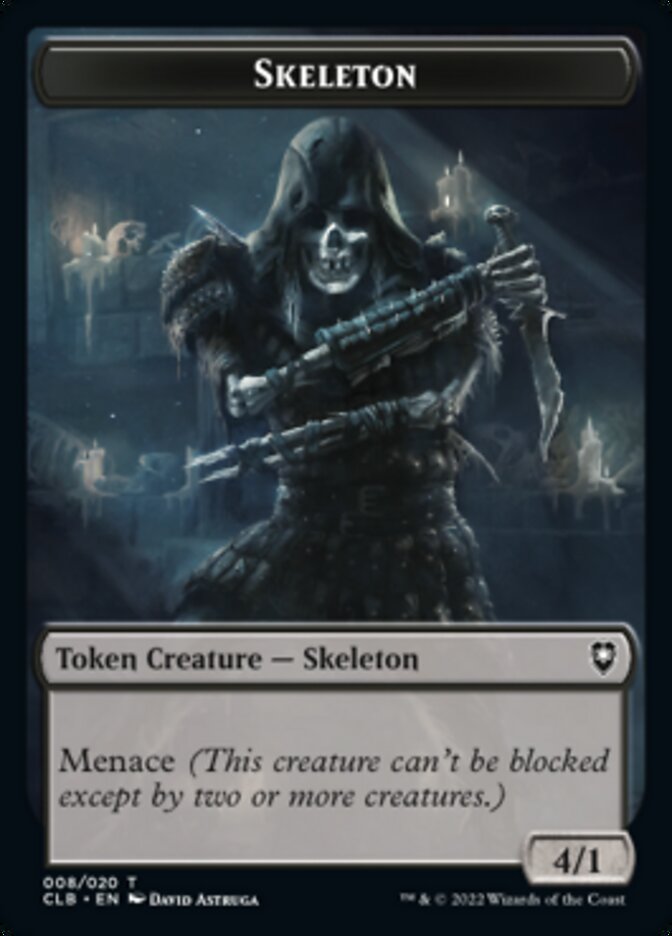 Skeleton Token [Commander Legends: Battle for Baldur's Gate Tokens] | Good Games Adelaide SA