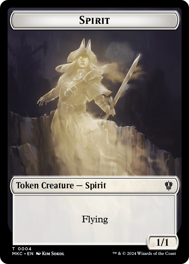 Spirit // Phyrexian Germ Double-Sided Token [Murders at Karlov Manor Commander Tokens] | Good Games Adelaide SA