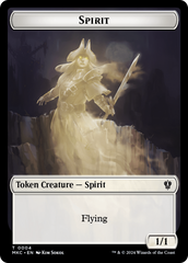 Spirit // Phyrexian Germ Double-Sided Token [Murders at Karlov Manor Commander Tokens] | Good Games Adelaide SA