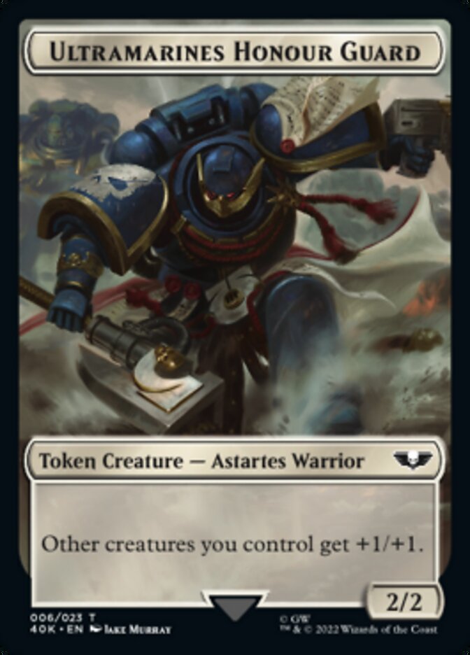 Soldier (003) // Ultramarines Honour Guard Double-sided Token (Surge Foil) [Universes Beyond: Warhammer 40,000 Tokens] | Good Games Adelaide SA