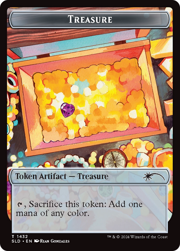 Treasure Token (1432) (Rainbow Foil) [Secret Lair Drop Series] | Good Games Adelaide SA