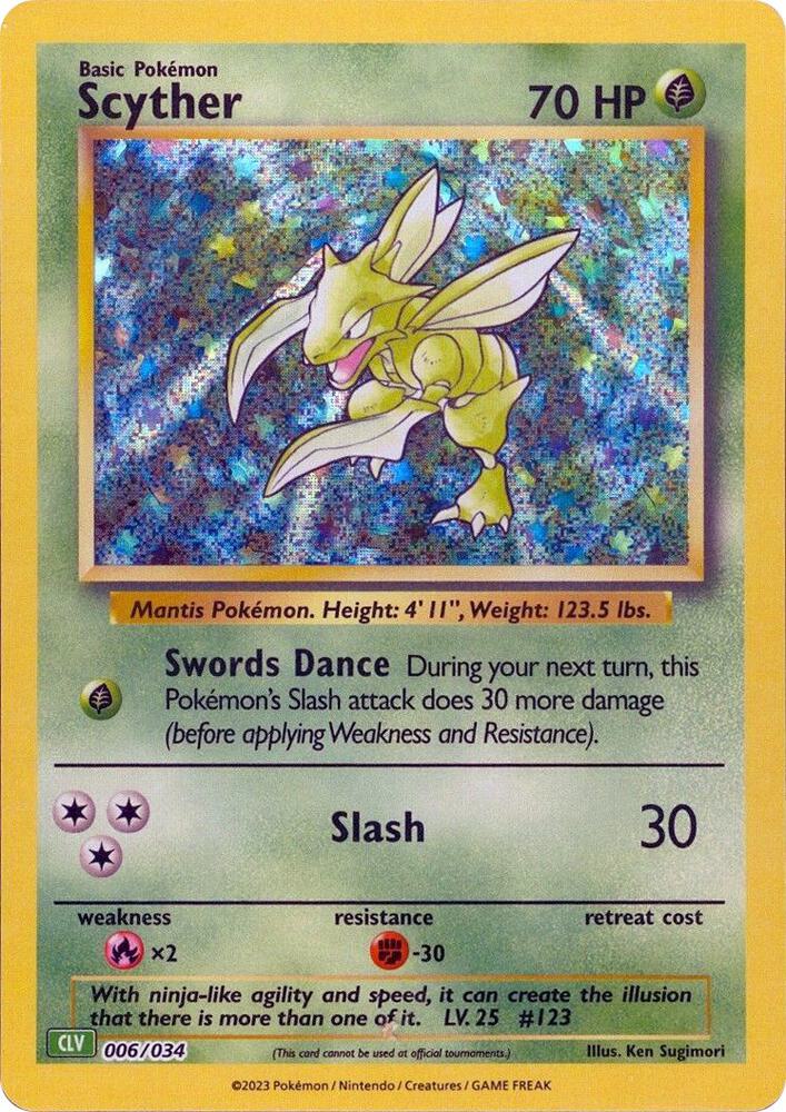 Scyther 006/034 (Trading Card Game Classic)  - Holofoil | Good Games Adelaide SA