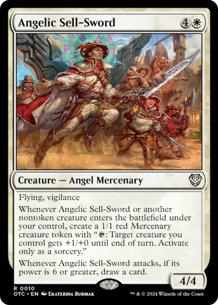 Angelic Sell-Sword [Outlaws of Thunder Junction Commander] | Good Games Adelaide SA