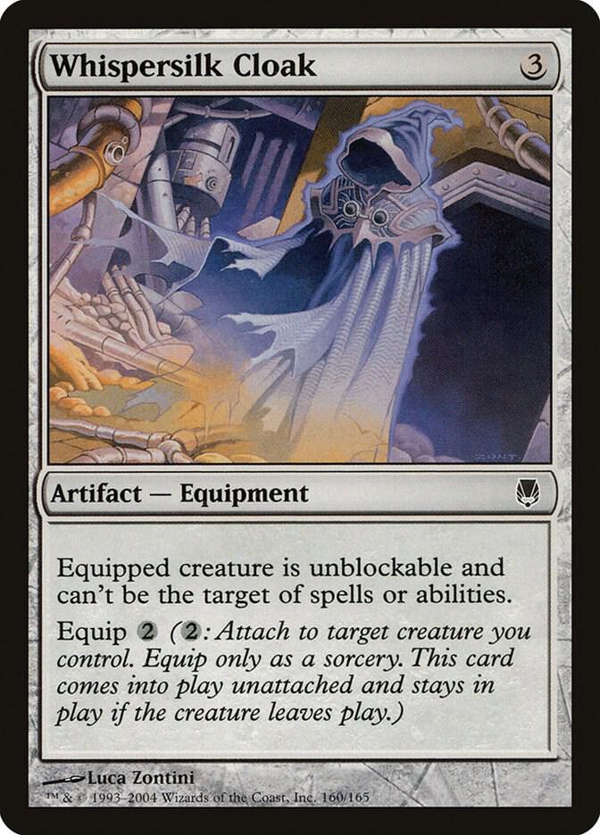 Whispersilk Cloak 160 (Darksteel)  - Foil | Good Games Adelaide SA