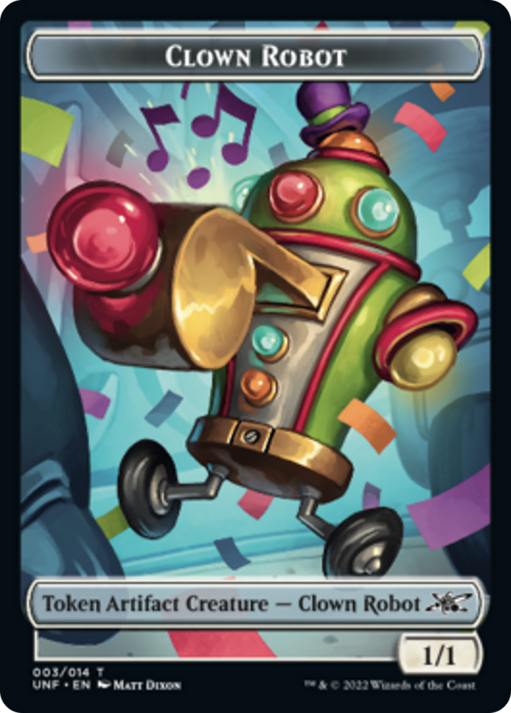 Clown Robot (003) // Food (010) Double-sided Token [Unfinity Tokens] | Good Games Adelaide SA