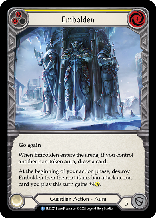 Embolden (Yellow) [ELE207] (Tales of Aria)  1st Edition Rainbow Foil | Good Games Adelaide SA