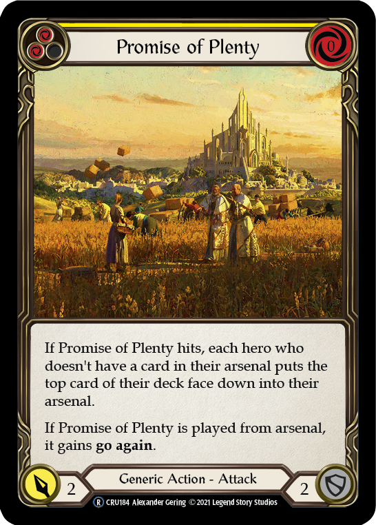 Promise of Plenty (Yellow) [U-CRU184-RF] Unlimited Rainbow Foil | Good Games Adelaide SA