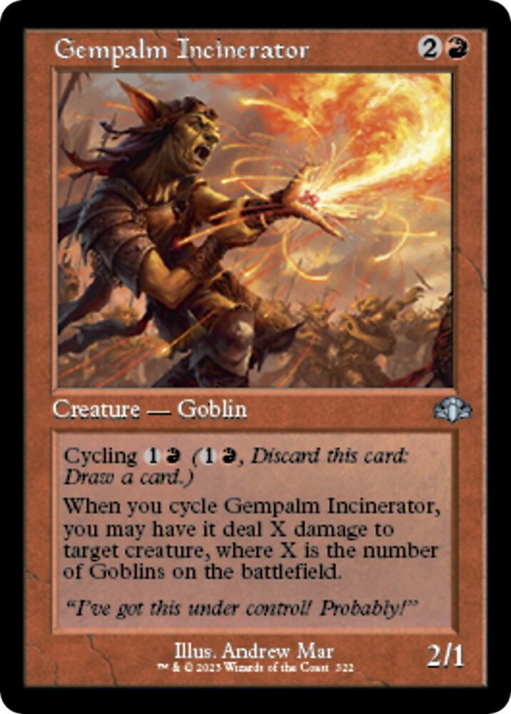 Gempalm Incinerator Retro Frame 322 (Dominaria Remastered)  | Good Games Adelaide SA