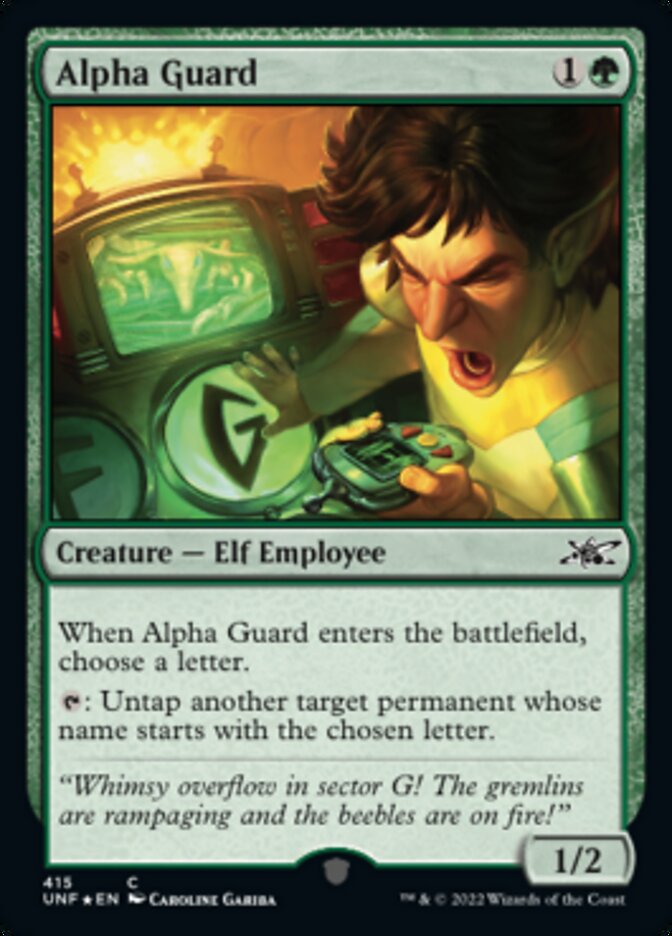 Alpha Guard (Galaxy Foil) [Unfinity] | Good Games Adelaide SA