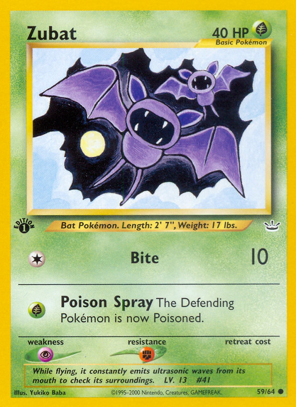 Zubat (59/64) [Neo Revelation 1st Edition] | Good Games Adelaide SA