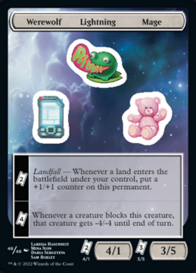 Werewolf Lightning Mage [Unfinity Stickers] | Good Games Adelaide SA
