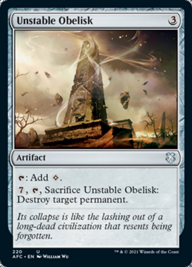 Unstable Obelisk [Dungeons & Dragons: Adventures in the Forgotten Realms Commander] | Good Games Adelaide SA