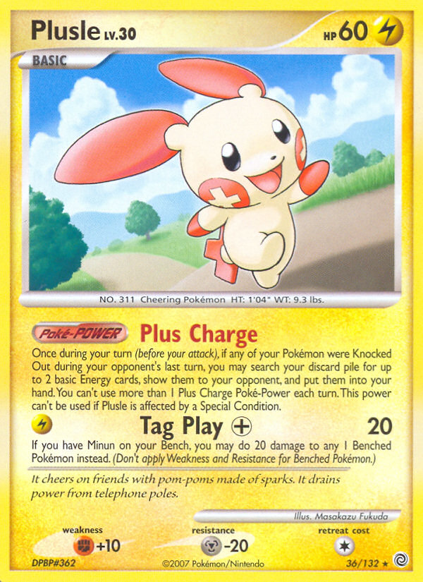 Plusle (36/132) [Diamond & Pearl: Secret Wonders] | Good Games Adelaide SA