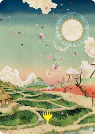 Plains 293 Art Card 79 81 Gold Stamped Signature 79 (Art Series: Kamigawa: Neon Dynasty)  | Good Games Adelaide SA