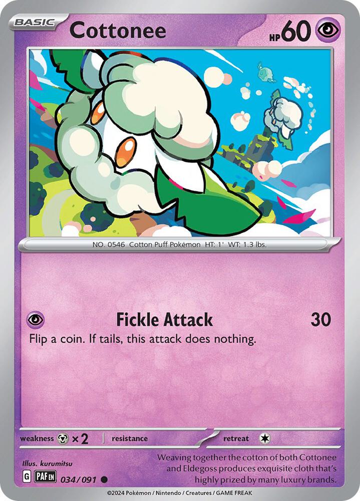 Cottonee 034/091 (SV: Paldean Fates)  | Good Games Adelaide SA