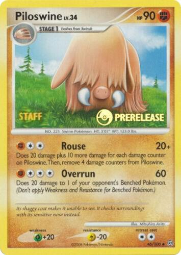 Piloswine Prerelease Staff 46/100 (Nintendo Promos)  | Good Games Adelaide SA